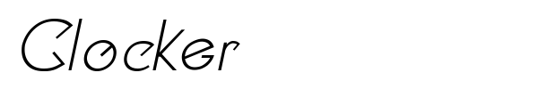 Clocker font preview